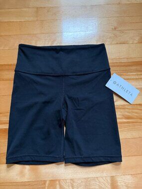Athleta Elation 9" shorts, S, black. NWT